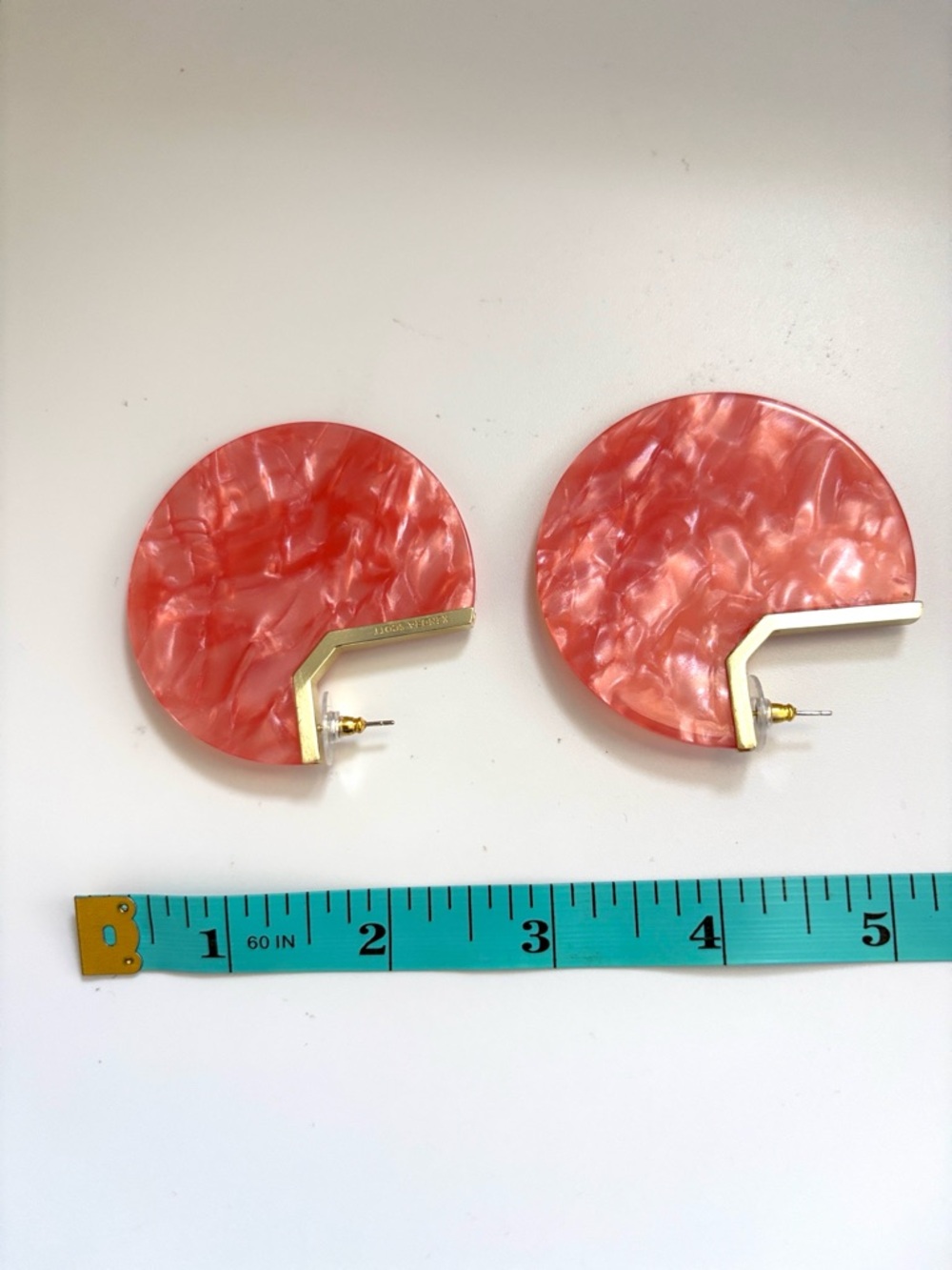 Lot of 2x [Kendra Scott] NWOT Elisa Bright Coral Necklace & EUC Kai Earrings - Picture 12 of 15